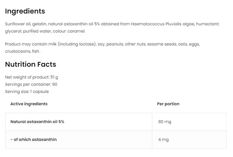 Astaxanthin Forte – 90 caps – Kép 2