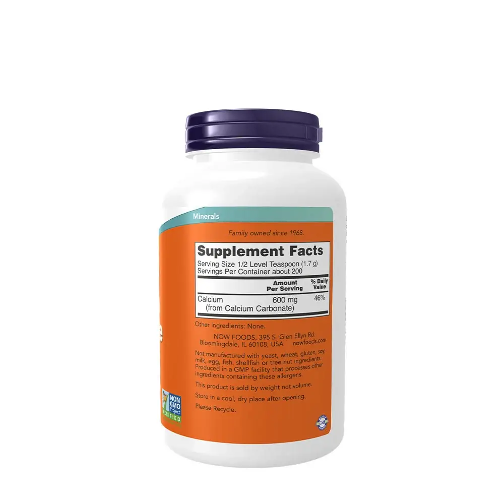 Calcium Carbonate Powder - NOW Foods - 340 g (12 oz) – Kép 2