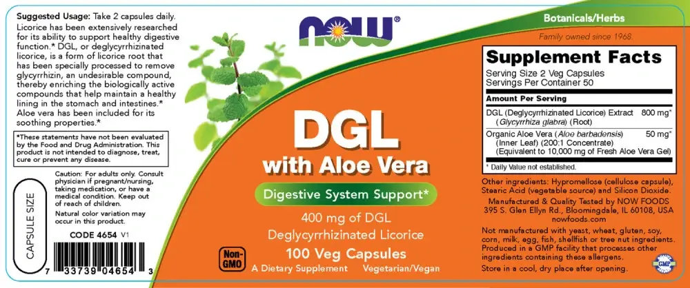 DGL with Aloe Vera – 100 vcaps – Kép 2