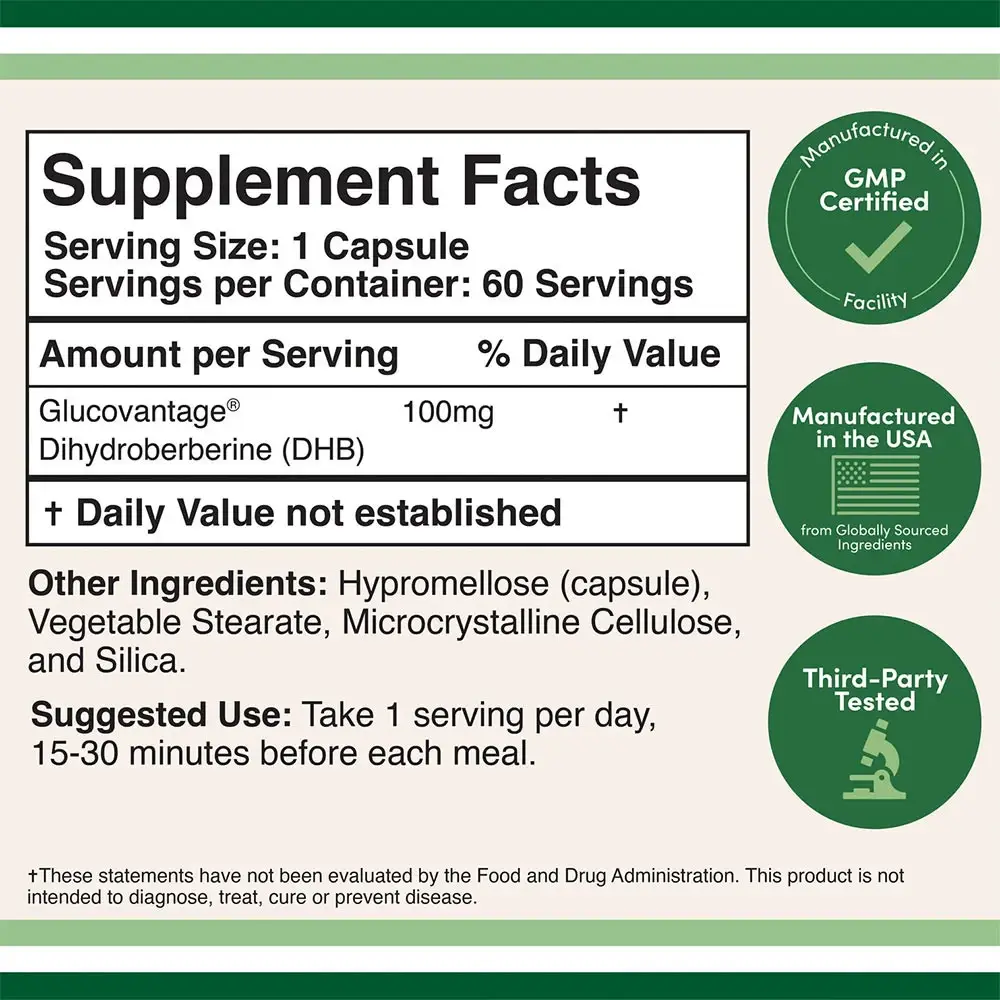 Double Wood Supplements Dihydroberberine (60 kapszula) – Kép 2
