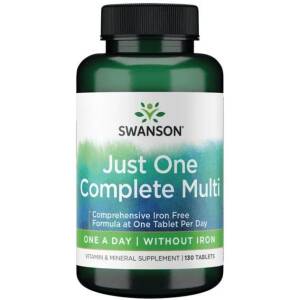 Egyetlen teljes értékű multivitamin-készítmény vas nélkül – 130 tabletta – Nuvalia