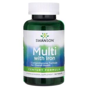 Multivitamin vas-kiegészítéssel – Century Formula – 130 tabletta – Nuvalia