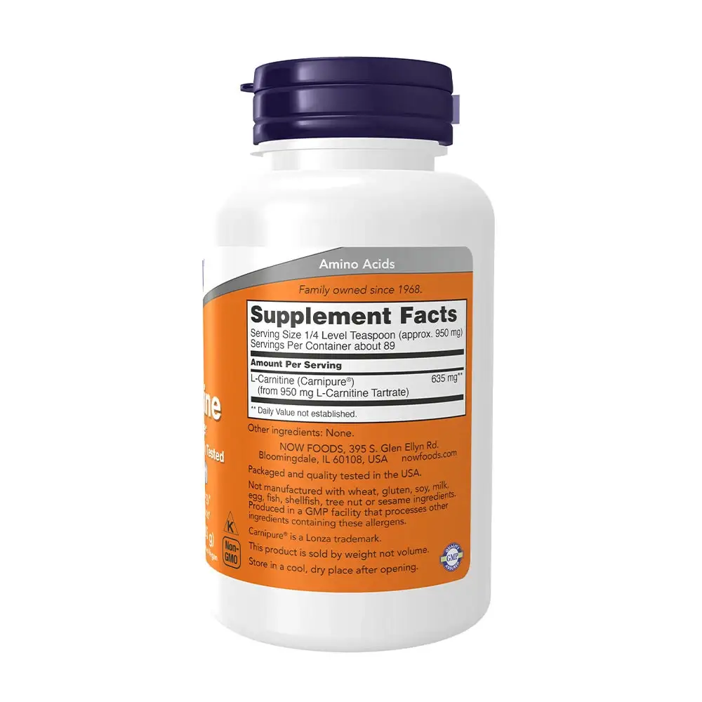 NOW L-Carnitine Por (85 g) – Kép 2