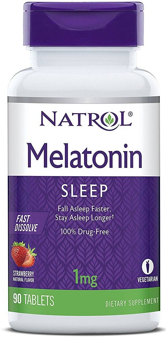 Natrol - Melatonin Fast Dissolve, 1mg - 90 tabs – Kép 3