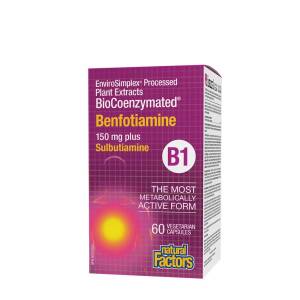 Natural Factors BioCoenzymated Benfotiamine • B1 plus Sulbutiamine (60 Capsules) - Nuvalia
