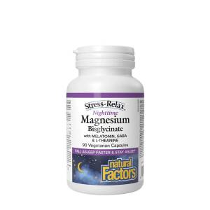 Natural Factors Stress-Relax éjszakai magnézium-bisglicinát (90 kapszula) – Nuvalia