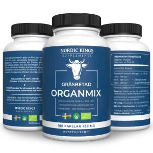 Nordic Kings 100% Grass-Fed Organic Organ Mix – 180 Capsules - Nuvalia
