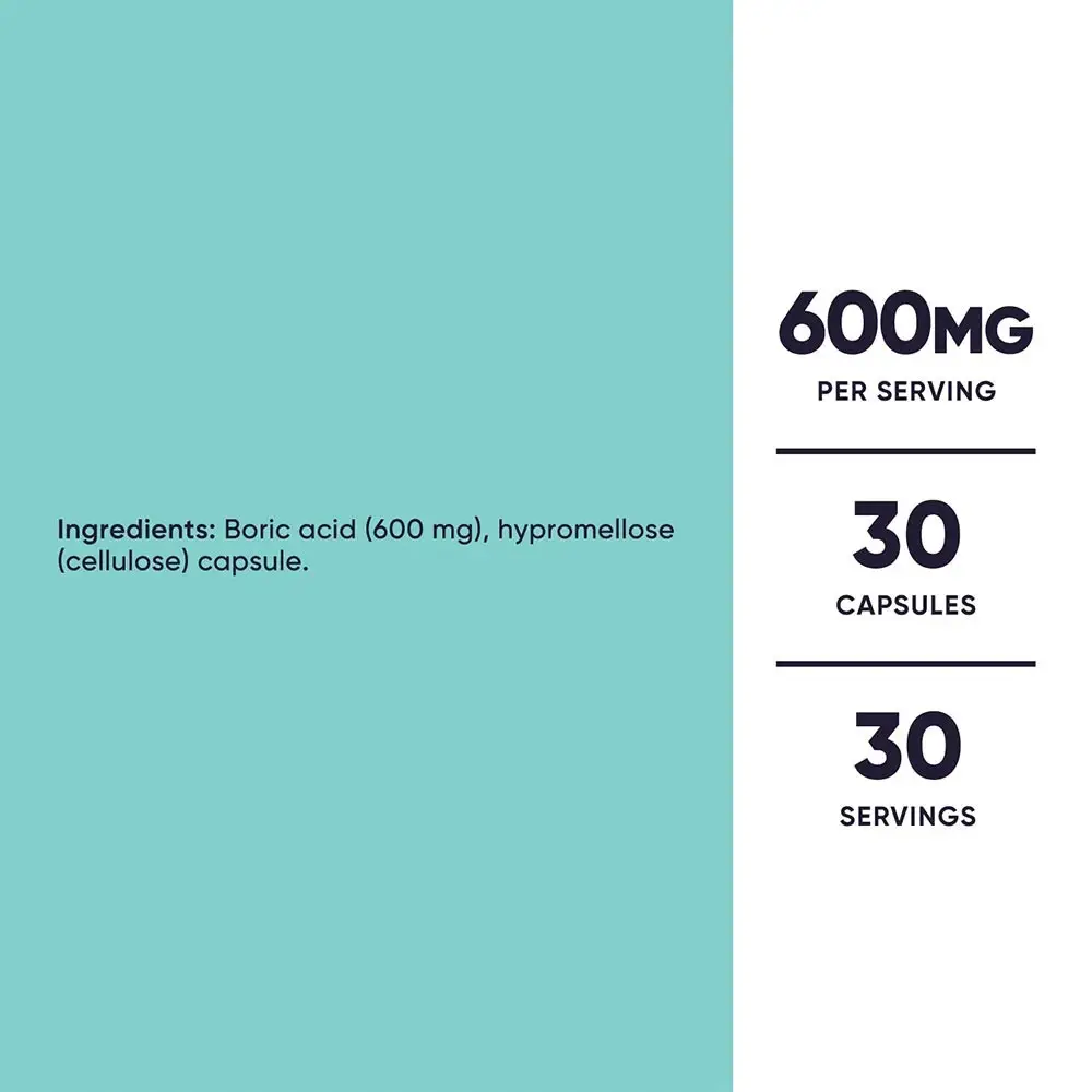 Nutricost Boric Acid Kapszulák (30 Kapszula) – Kép 2