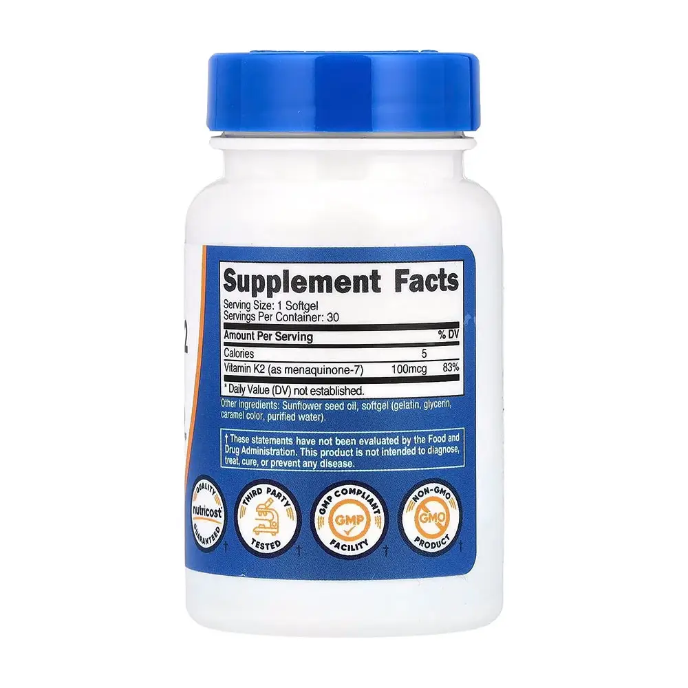 Nutricost Vitamin K2 MK-7 (30 Softgels) – Kép 2