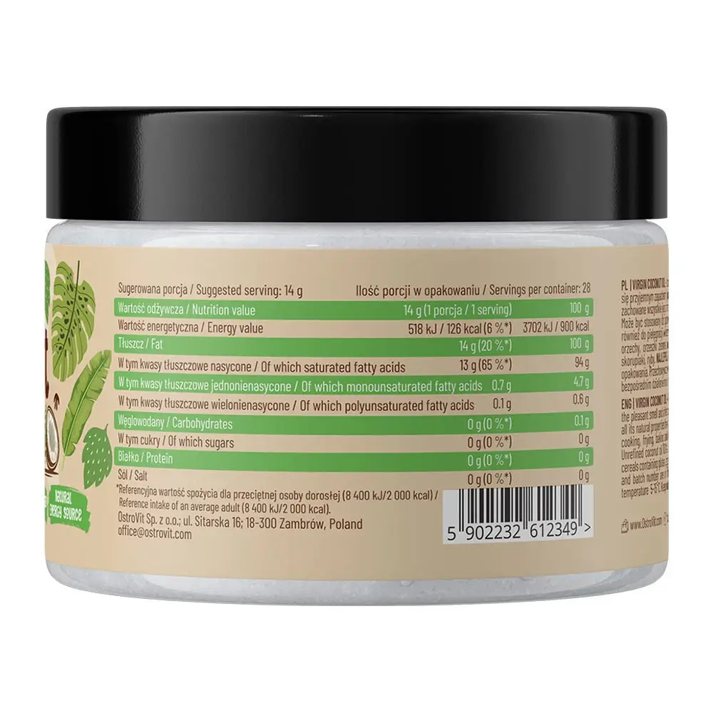 Ostrovit Extra Virgin Coconut Oil (400 g) – Kép 2
