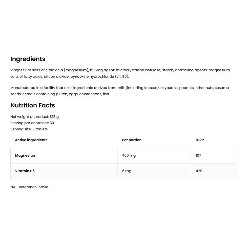 Ostrovit Magnesium Citrate 400 mg + B6 (90 tabletta) – Kép 2