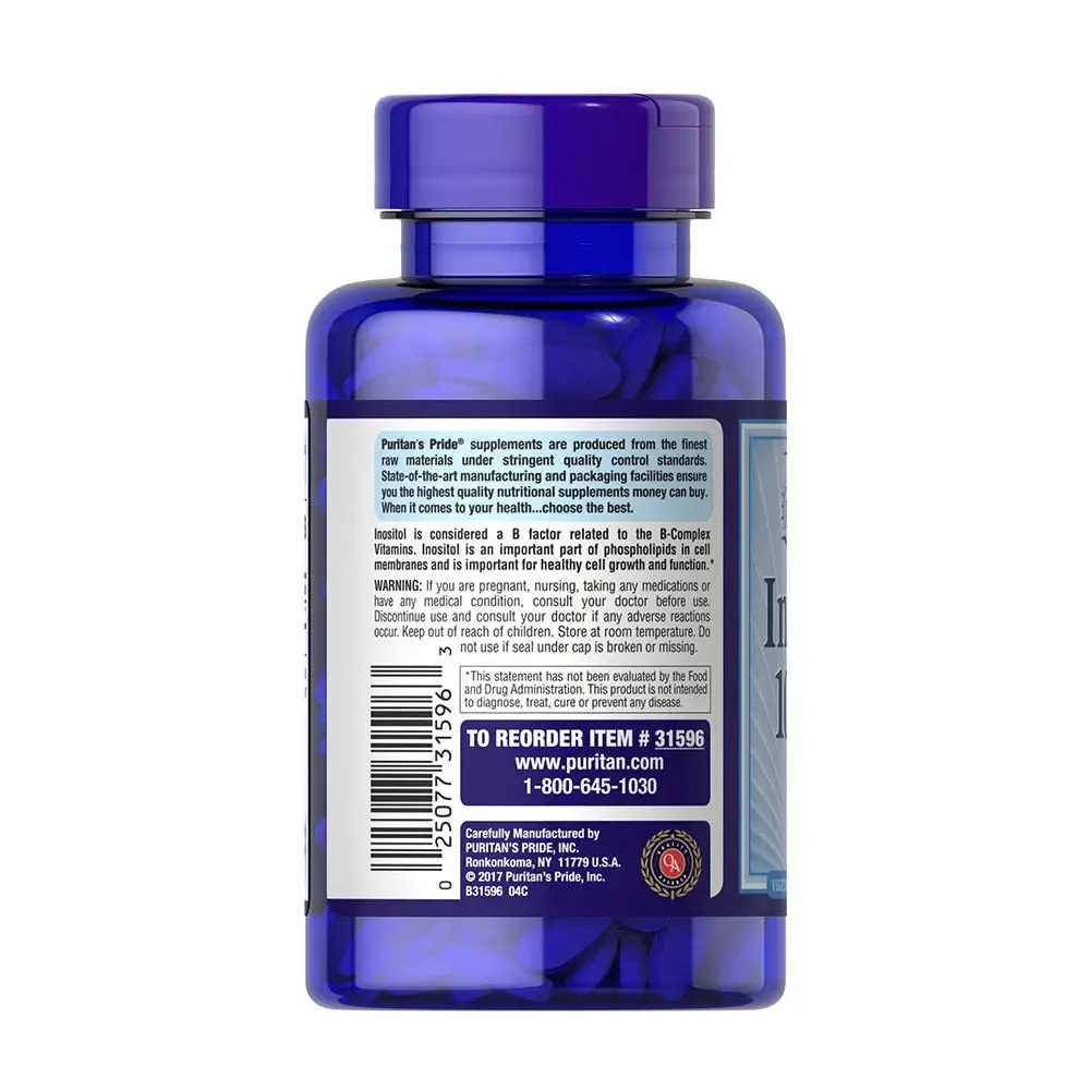 Puritan's Pride Inositol 1000 mg – 90 Kapszula – Kép 5
