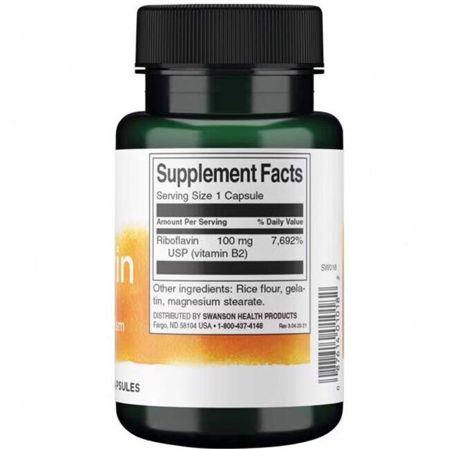 Riboflavin B-vitamin, 100mg – 100 kapszula – Kép 3