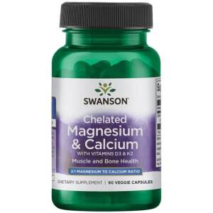 SWANSON Albion magnézium- és kalcium-kelát D-3-mal és K-2-vel – Nuvalia