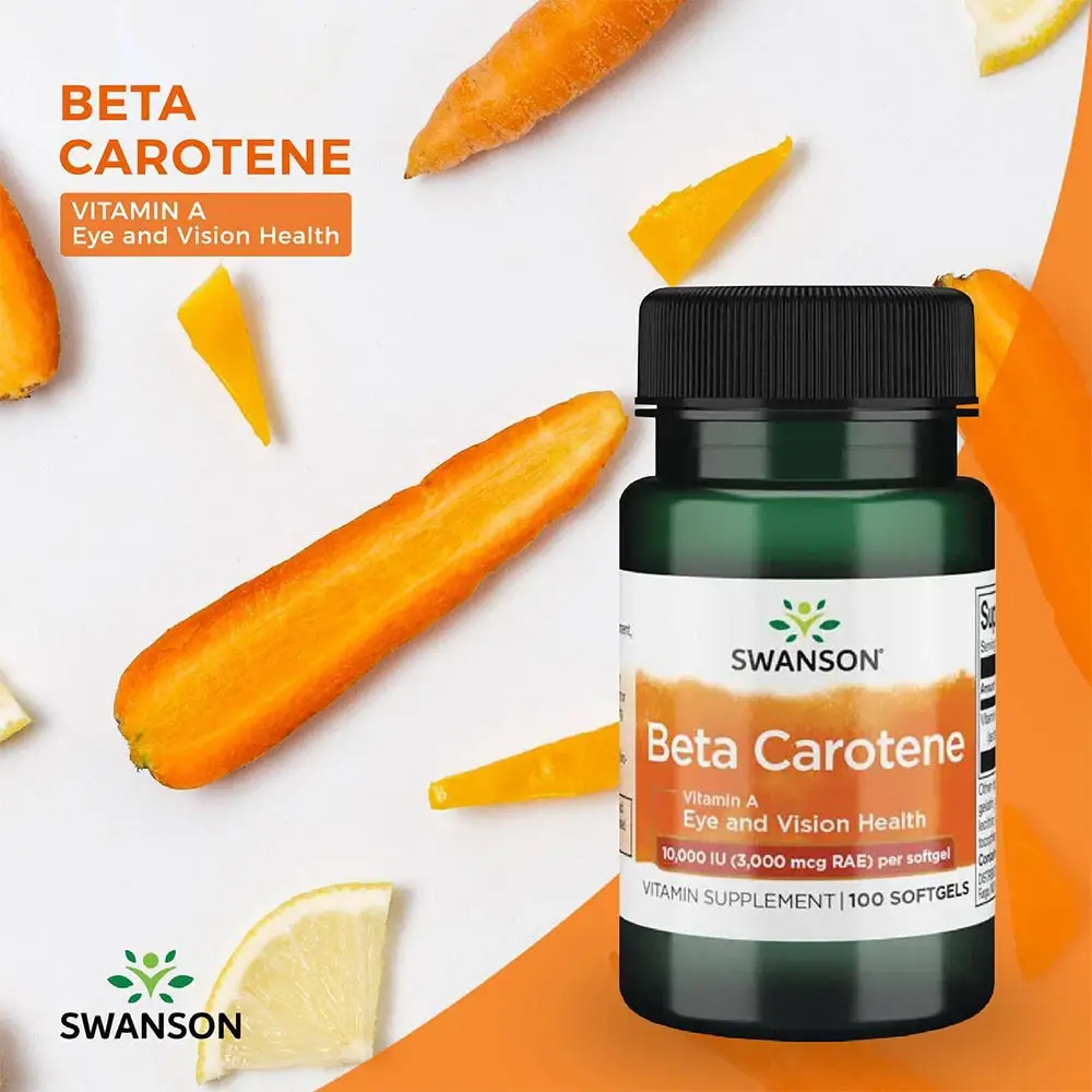 SWANSON Beta Carotene 10,000 IU - 100 Softgel – Kép 5