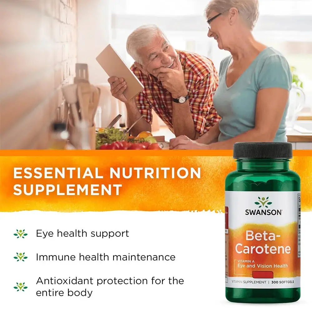 SWANSON Beta Carotene 10,000 IU - 100 Softgel – Kép 8