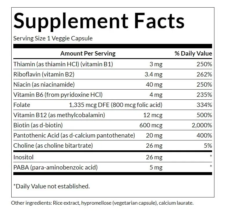 SWANSON Daily B-complex 100kaps – Kép 2