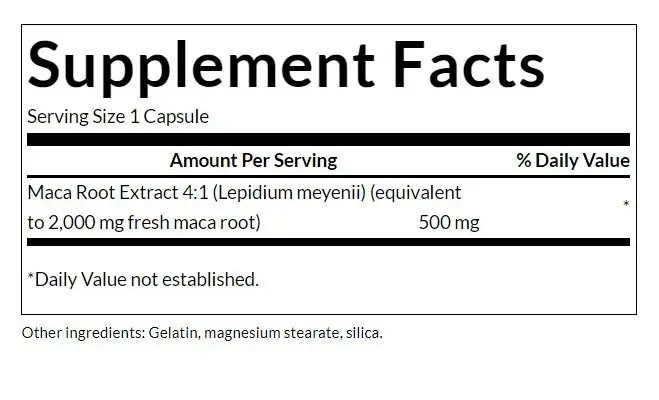 SWANSON Maca kivonat 500mg 60 kaps – Kép 2