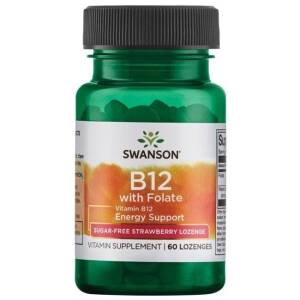 SWANSON Witamina B-12 + kw.foliowy 60 tabs. - Nuvalia