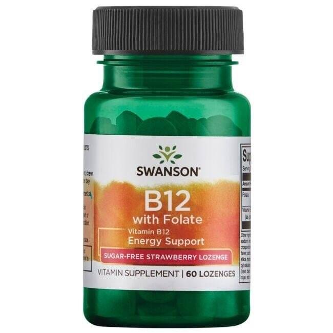 SWANSON Witamina B-12 + kw.foliowy 60 tabs. - Nuvalia