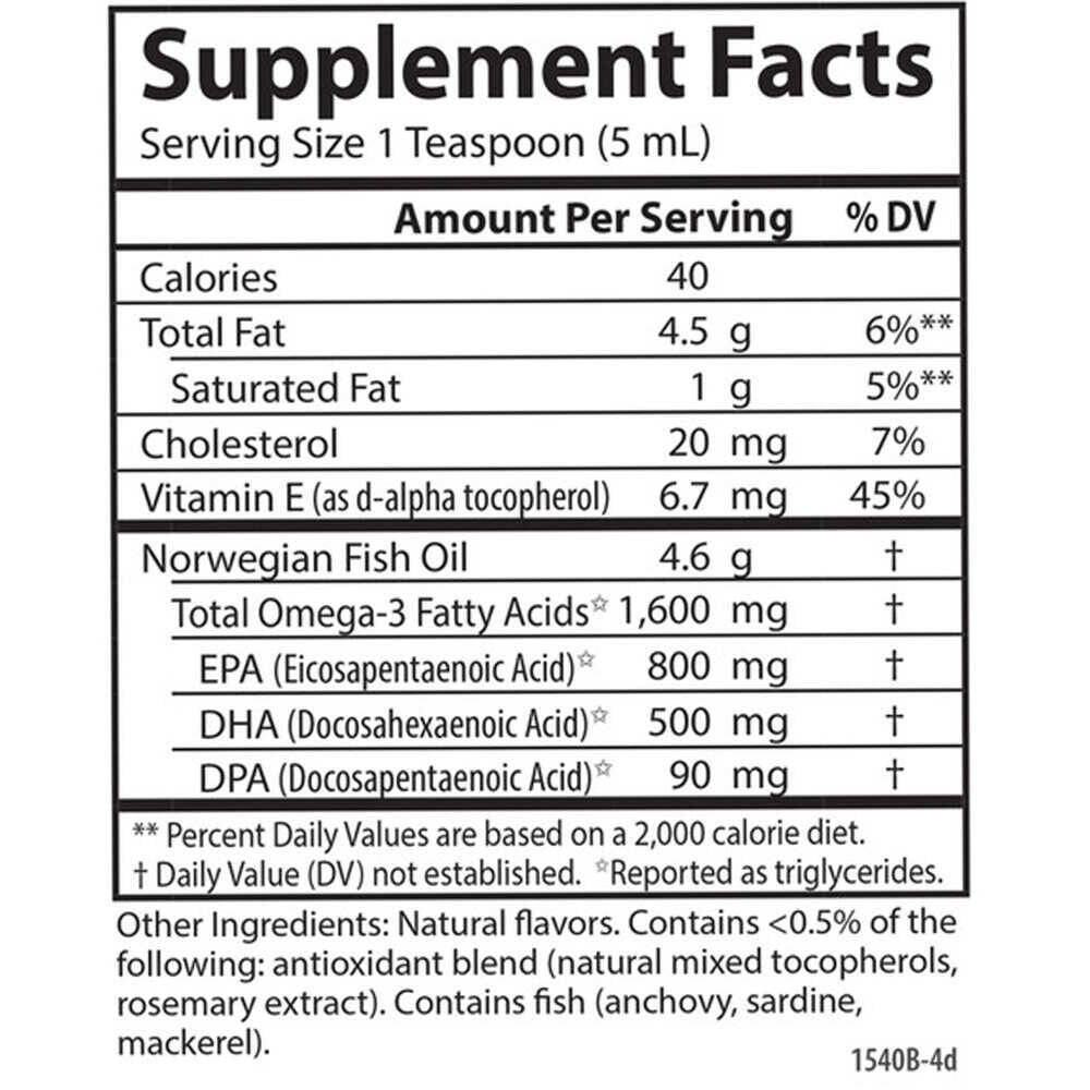 The Very Finest Fish Oil, Natural Orange – 500 ml – Kép 3