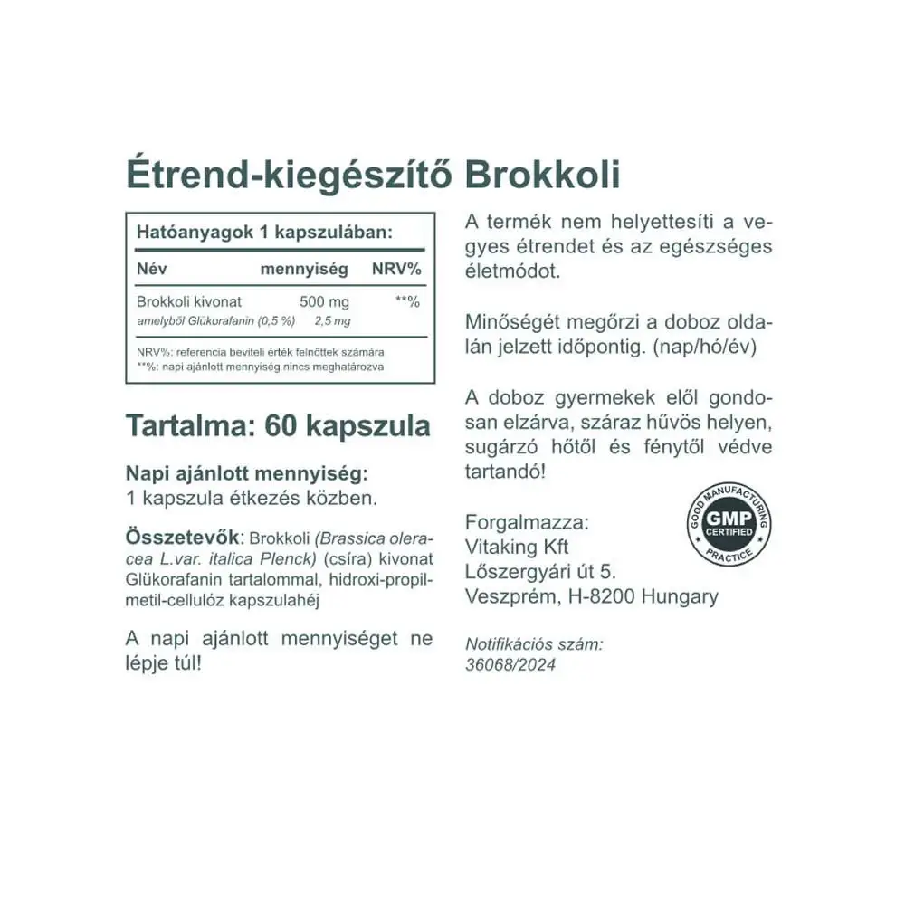 Vitaking Sulforaphane From Broccoli 400 mcg (60 Veg Capsules) – Kép 2