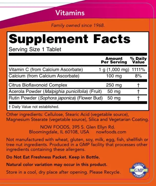 Vitamin C-1000 Complex – 250mg Bioflavonoidokkal pufferelt – 180 tab – Kép 2