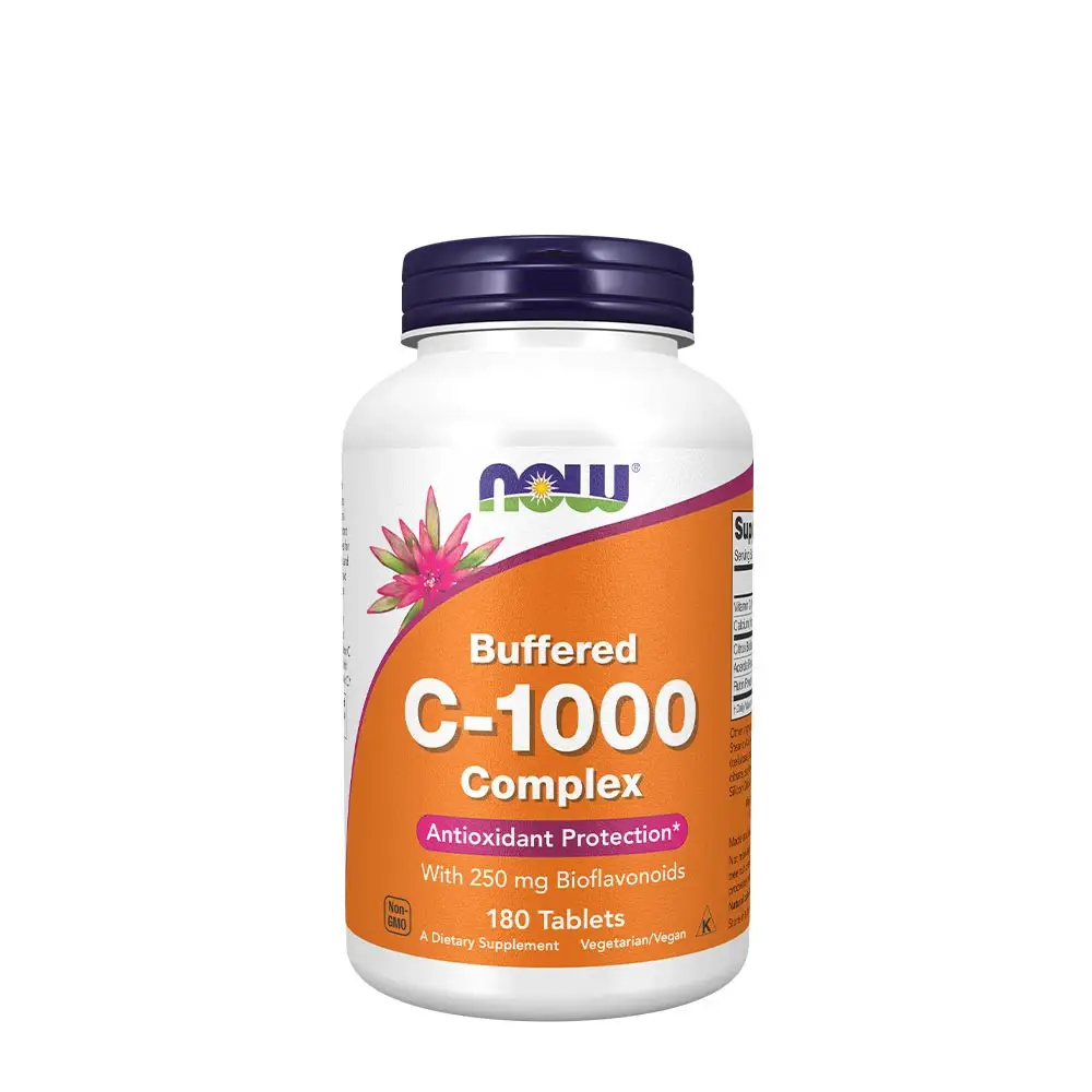 Vitamin C-1000 Complex - Buffered with 250mg Bioflavonoids - 180 tabs - Nuvalia