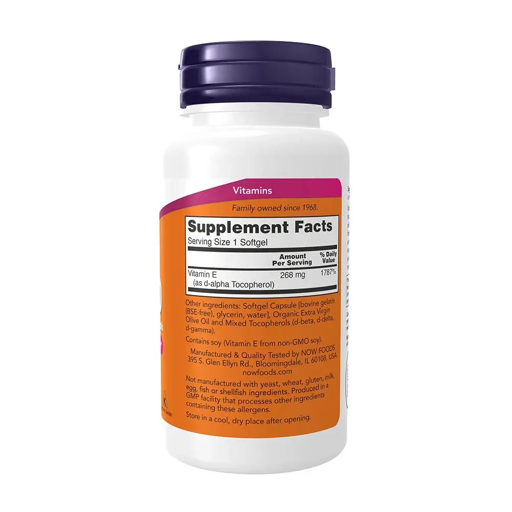 Vitamin E-400 – Natural (Mixed Tocopherols) – 100 lágy kapszula – Kép 2