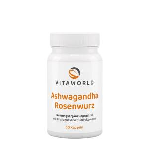 Vitaworld Ashwagandha Rose Root Complex (60 Caps) - Nuvalia