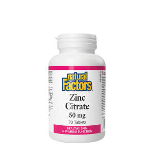Natural Factors Zinc Citrate 50 mg (90 Tablets) - Nuvalia