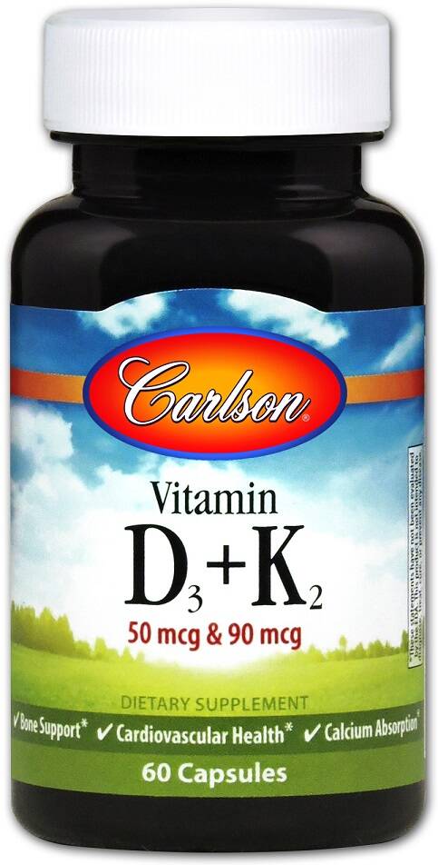 Vitamin D3 + K2 - 60 caps - Nuvalia